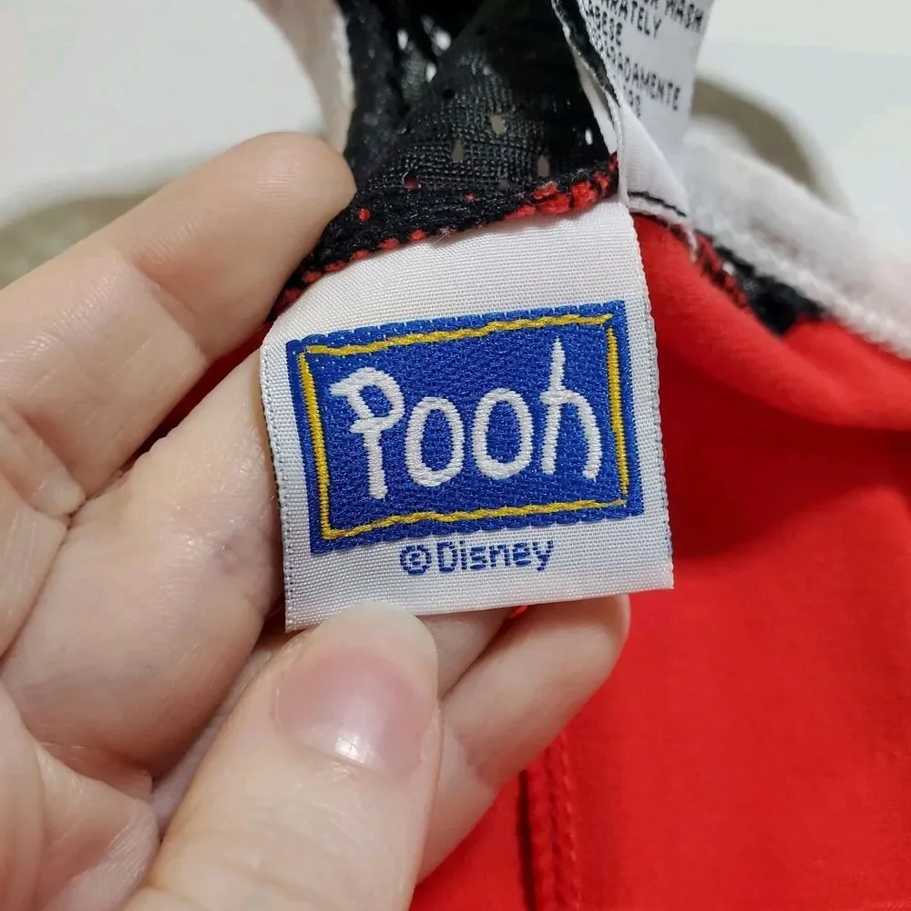 Vintage Disney POOH Dance Gym Unitard Girls Size Large Red Playsuit